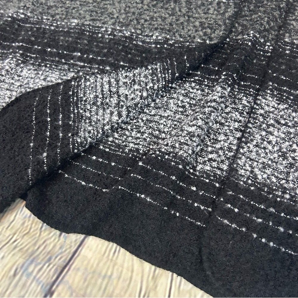 Woolrich black and gray sweater shawl cape wrap one size - Picture 5 of 9